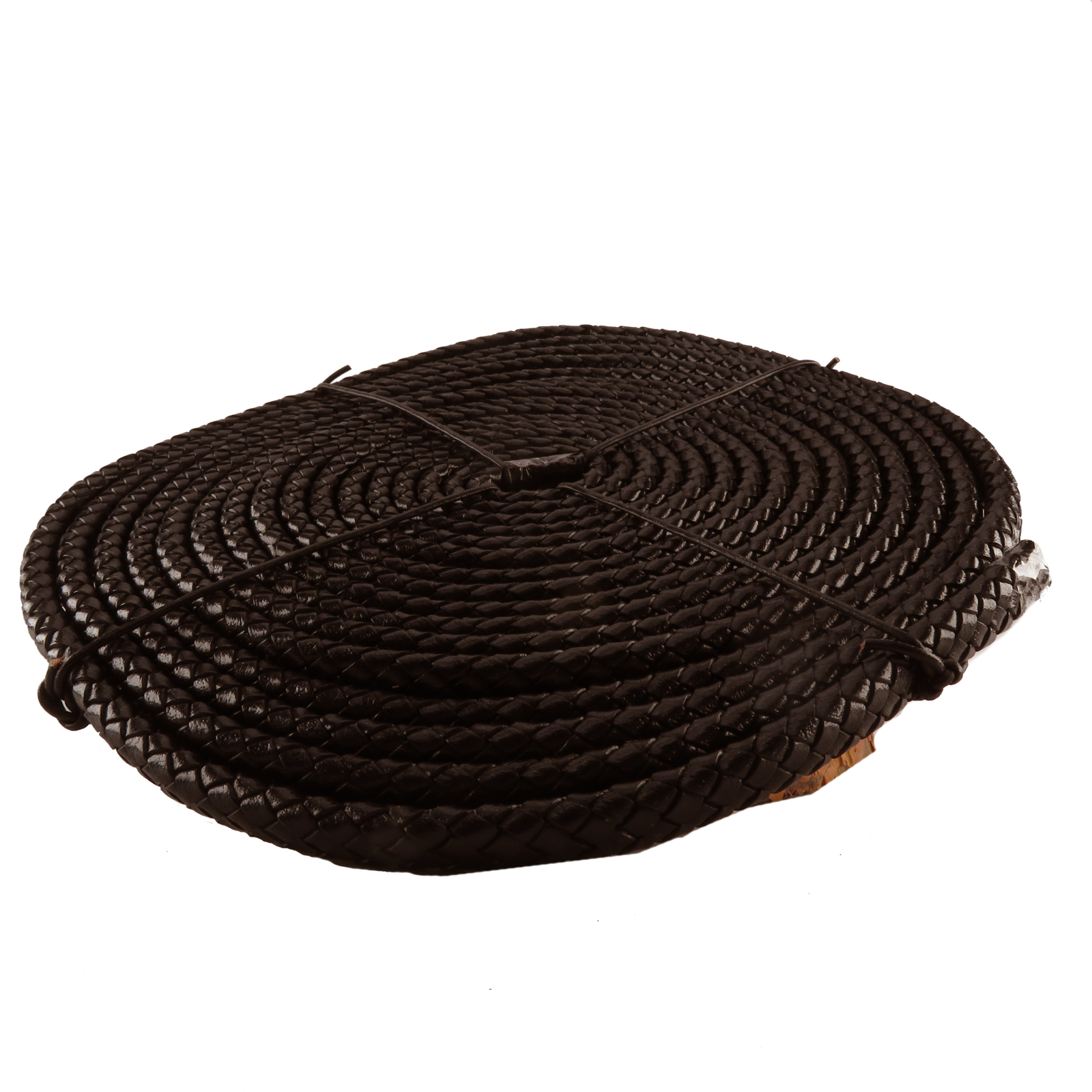 Lederband Geflochten oval | 10 mm x 6 mm | Braun