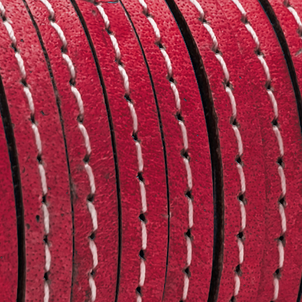 Lederband flach mit Ziernaht  5 x 1,5  mm - KO/08 Pink