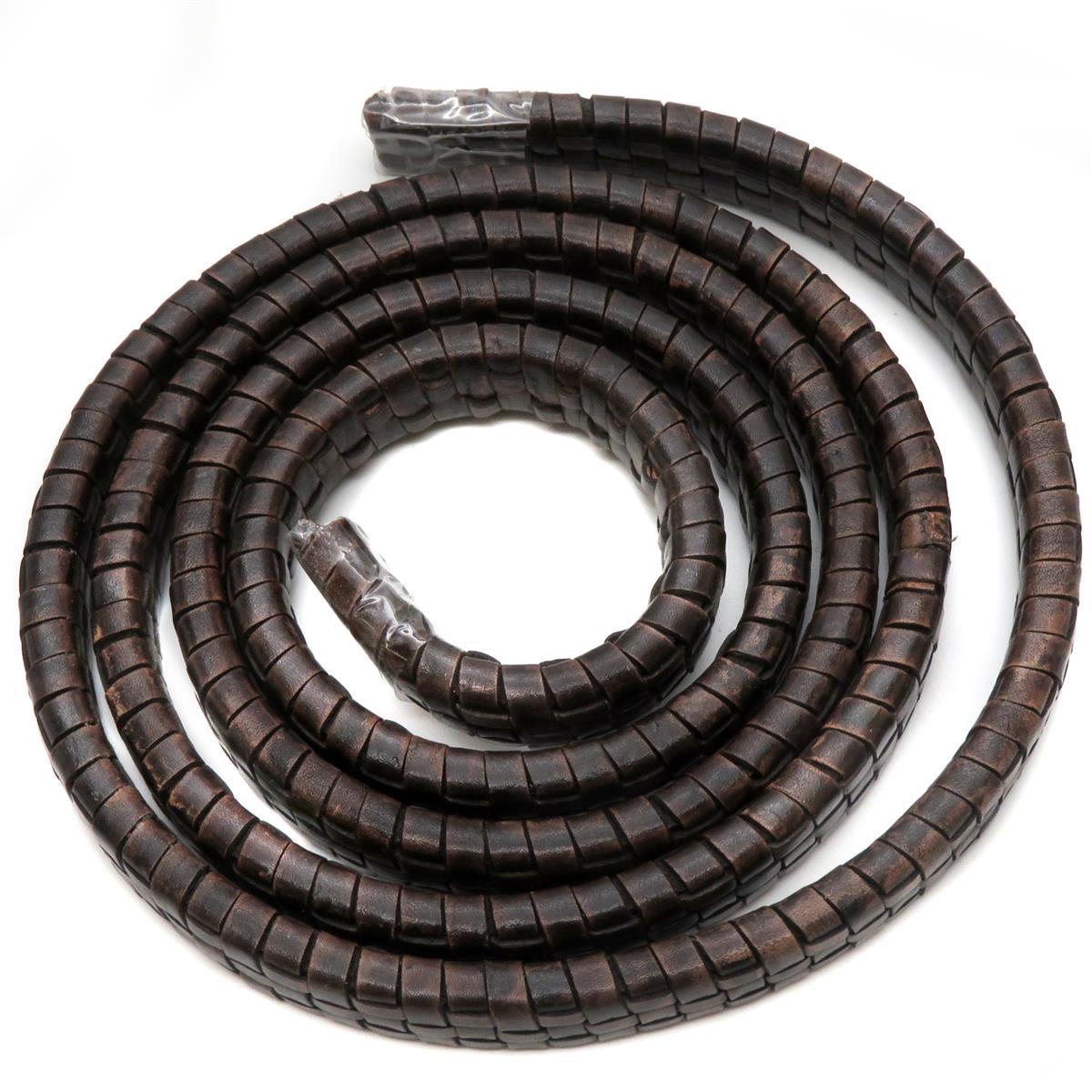 Oval geflochtenes Lederband - vegetabil gegerbt 2