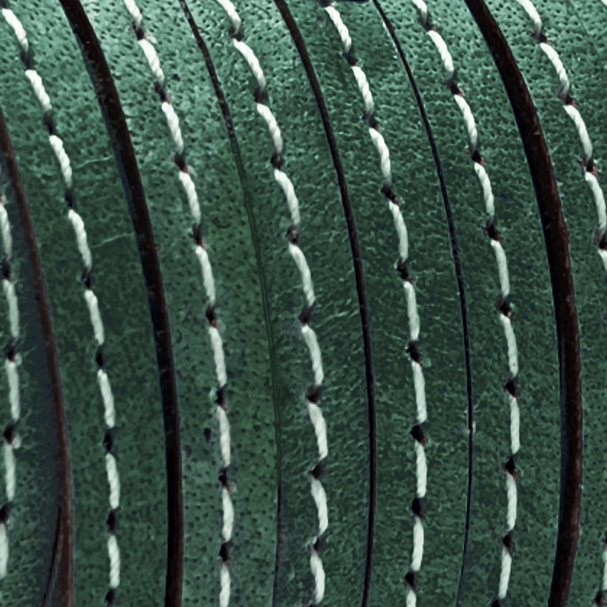 Lederband flach mit Ziernaht  5 x 1,5  mm - KO/20 Olivgrün