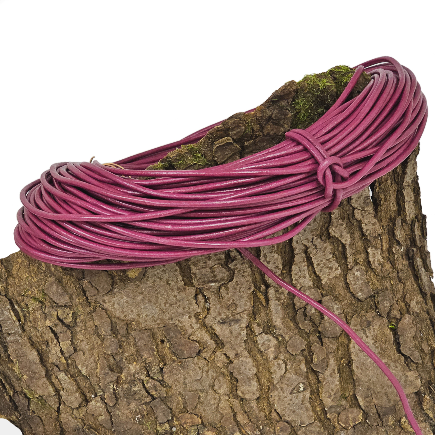 4 mm Lederschnur in Fuchsia, stabil, flexibel und strapazierfähig