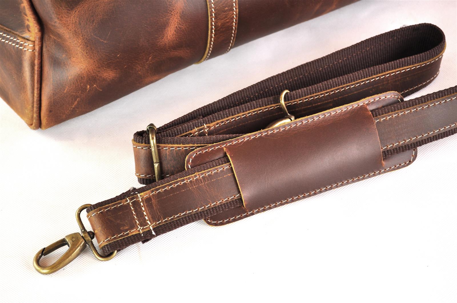 Große und robuste Ledertasche mit viel Stauraum in Vintage Antik Braun