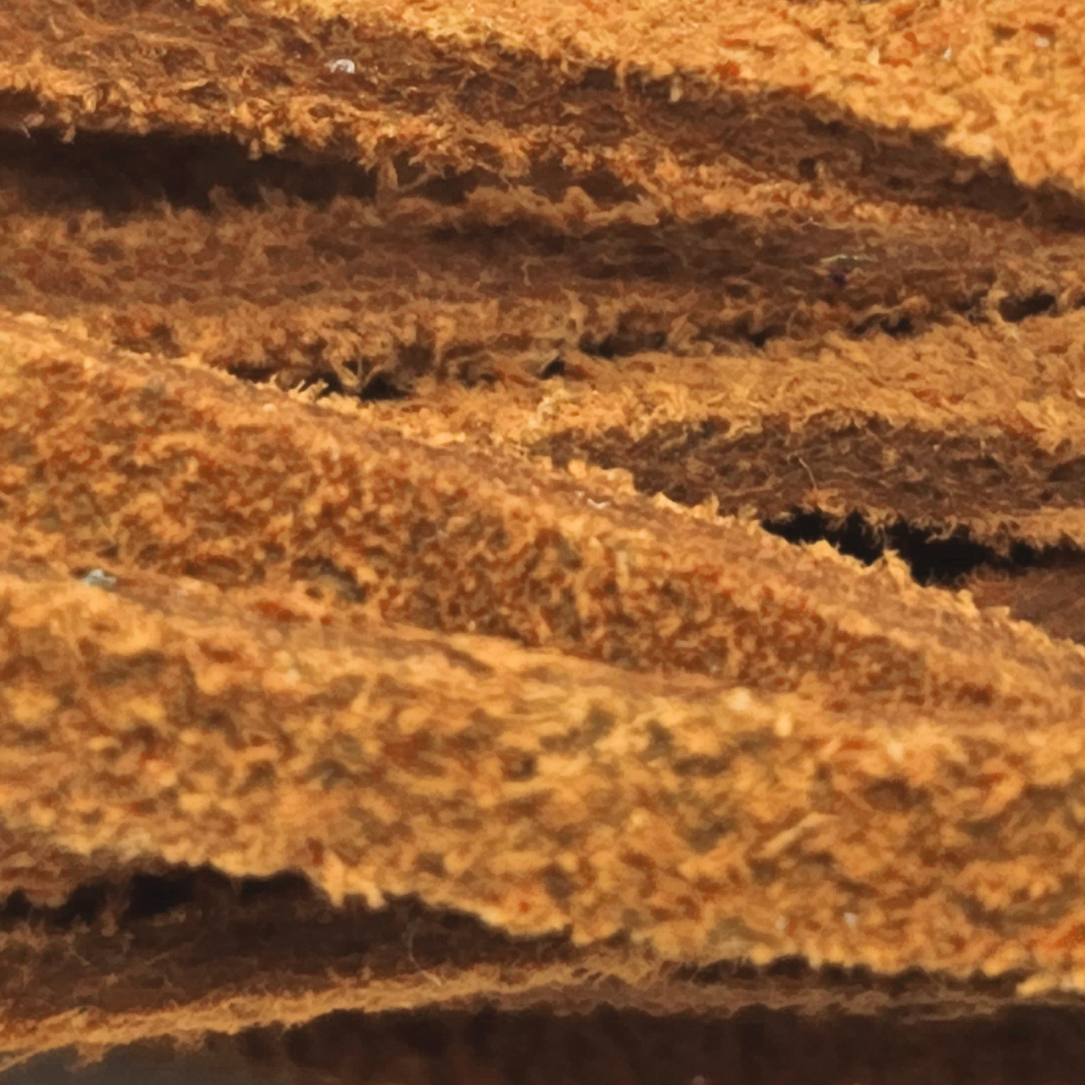 Lederband Flach Wild  3 mm x 1,5 mm - Curry. Länge: 25 m auf Rolle