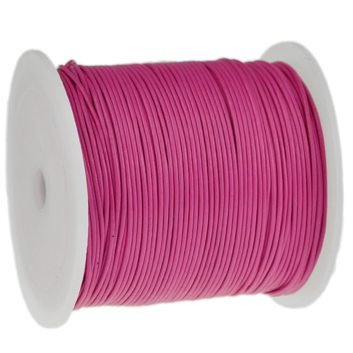 Lederschnur Rund 1 mm - Pink. Länge: 30 m