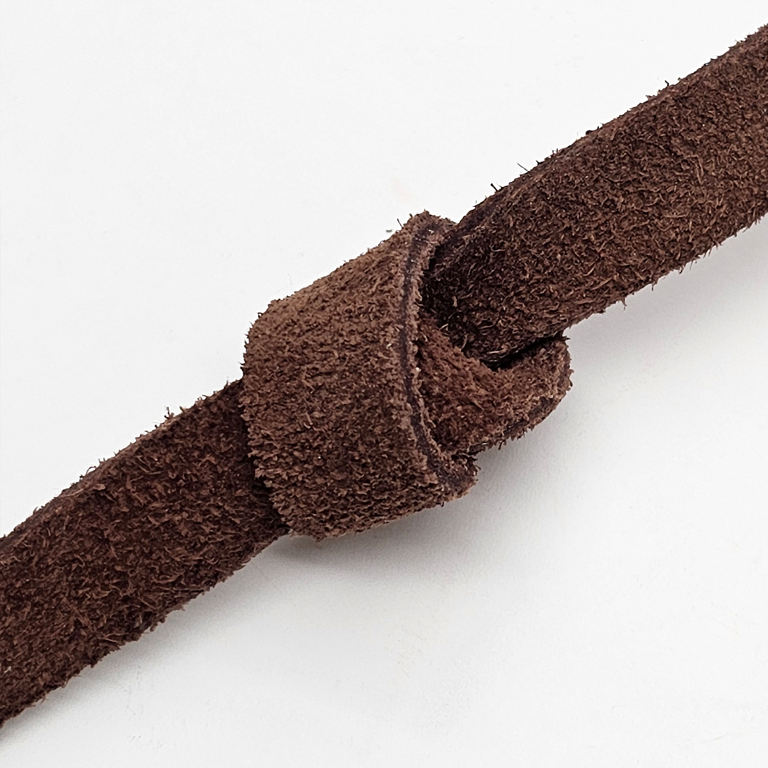 Lederband Flach Wildleder 15 mm x 2,5 mm - Braun. Länge: 15 m