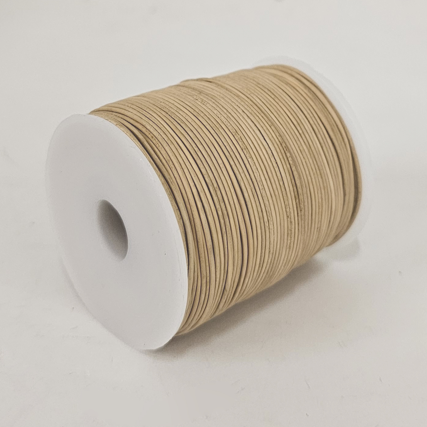 Lederschnur Rund 1 mm - Natur. Länge: 30 m
