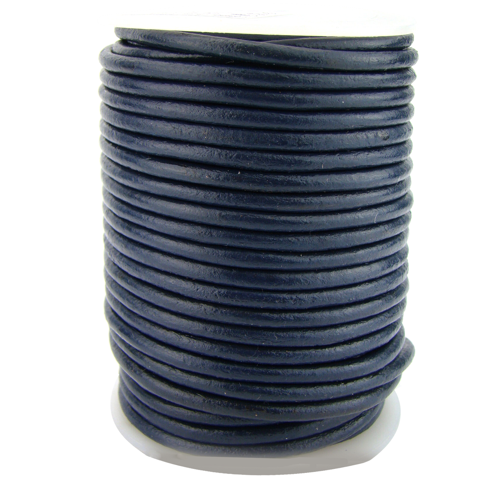 Lederschnur Rund 4 mm - Navy. Länge: 20 m