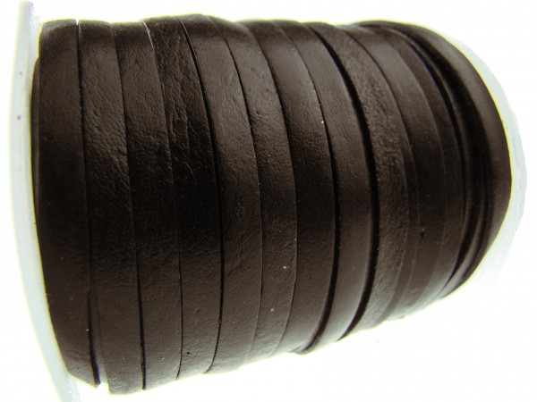 Lederband Flach 4 x 1 mm - Braun