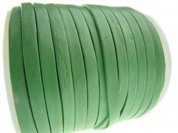 Lederband Flach 4 x 1 mm - Mintgrün